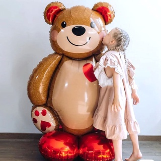 ขายดี ลูกโป่งฟอยล์อลูมิเนียม รูปหมีบราวน์ ขนาดใหญ่ 91*65 ซม. สําหรับตกแต่งปาร์ตี้วันเกิด งานแต่งงาน วันวาเลนไทน์ เด็กทารก ของขวัญ