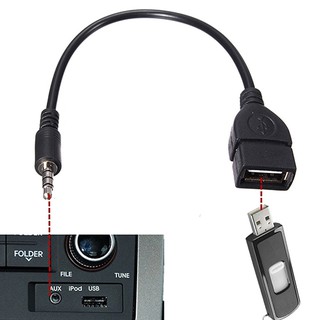 3 . 5 มม. Male Audio Aux - In - Track To Usb 2 . 0 Type A Female Otg C 26 อะแดปเตอร์เชื่อมต่อสายเคเบิ้ล