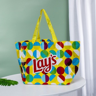 ถุงอิเกีย ถุง shopping bag ถุงพลาสติก เหมาะสำหรับ ใส่ของจำนวนมาก จ่ายตลาด ถุงขนาดใหญ่ สีเหลือง
