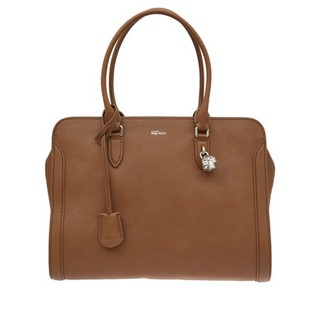 ปกติ 63000 เหลือ 28000 Alexander McQueen Womens Brown Tan Large Padlock Zip-around Leather Bag