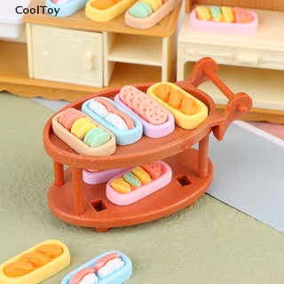 Cooltoy ถาดขนมหวาน ซูชิ บิสกิต ชีส ขนาดเล็ก 1:12 สําหรับตกแต่งบ้านตุ๊กตา 6 ชิ้น