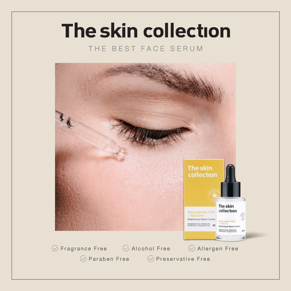 เซรั่มฟื้นฟูผิว จากรอยดำ รอยแดง  The Skin Collection Serum Niacinamide10% + NAG8% 30ml - 4