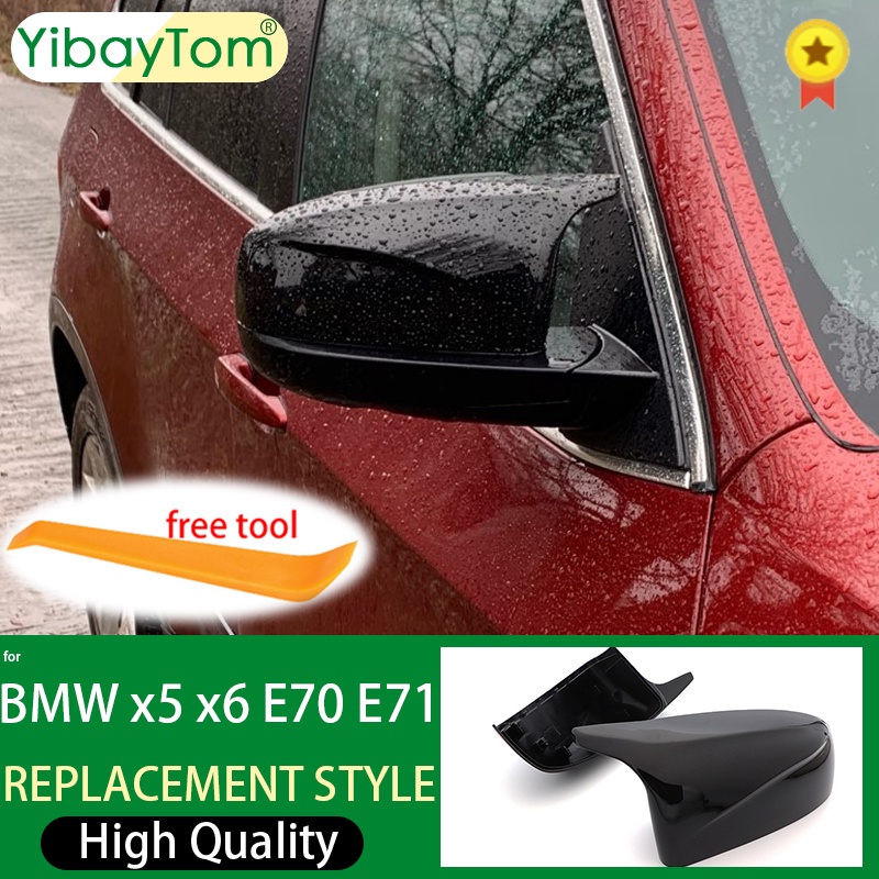 Carbon Fiber Look ABS Mirror Cover X5 X6 Car Side Rearview Mirror Cap