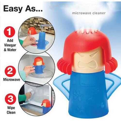 ภาพหน้าปกสินค้าsaleตุ๊กตาล้างไมโครเวฟ อุปกรณ์ตัวช่วยทำความสะอาดไมโครเวฟเตาอบ คละสีMama Angry