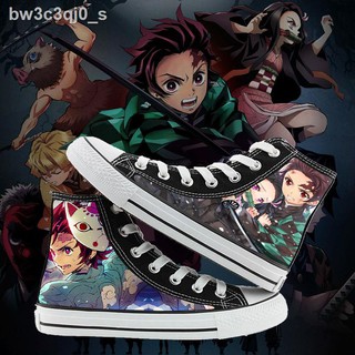 🔥ถูกและดี Demon Slayer Kimetsu No Yaiba Cosplay Clogs Geta Nezuko Kimono Shoes เนสึโกะ รองเท้า ♙Ghost Slayer รองเท้าผ้