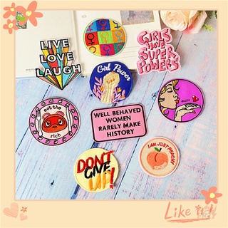 ♚ แผ่นแพทช์ ภาษาอังกฤษ Live Love Laugh Iron-On ♚ แผ่นแพทช์รีดติดเสื้อ DIY 1 ชิ้น