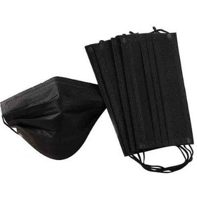 พร้อมส่ง-หน้ากากอนามัยสีดำ-2-ด้าน-แมส-สีดำราคาถูกสุดกล่องละ50ชิ้นแมสคาร์บอน-มี2แบบ-ดำ-ขาว-หน้ากากสีดำ