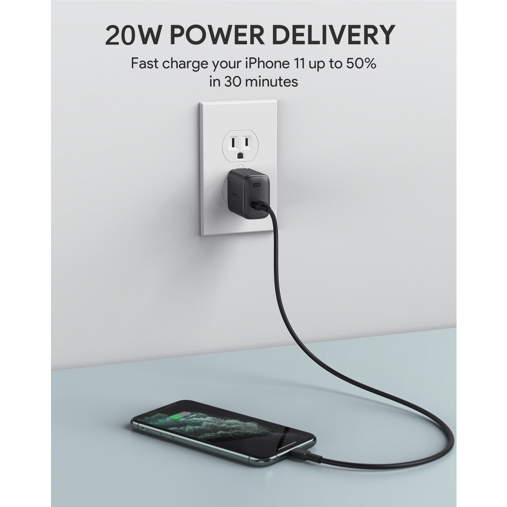 aukey-pa-f1s-cb-cl2-หัวชาร์จเร็วใช้สำหรับไอโฟน-20w-pd-พร้อมสายชาร์จเร็วใช้สำหรับไอโฟน-ขนาด-2-เมตร-รุ่น-pa-f1s-cb-cl2