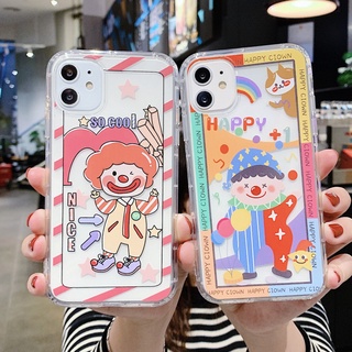 For Infinix Zero 30 5G Note 30 Hot 30i 20S 20i Note 12 G96 Smart 7 6 Plus Smart 5 Pro Hot 12 12i 10S 11S Note 10 11 Pro Note 8 7 Hot 9 10 11 Play Cute Clown Creative Fashion Transparent Mobile Phone Case