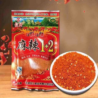 พริกหม่าล่าสูตรต้นตำหรับ1+2 สูตรยูนนานแท้ ขนาด 3 ซอง ซองละ100กรัม  By aonicishop