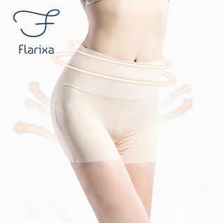 Flarixa กางเกงบ็อกเซอร์ขาสั้น เอวสูง ผ้าเรยอน ไร้รอยต่อ พลัสไซซ์ สําหรับผู้หญิง
