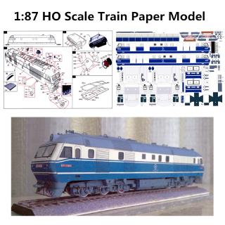 โมเดลรถไฟกระดาษ สเกล 1:87 HO FD11 DIY สําหรับตกแต่งโต๊ะทราย