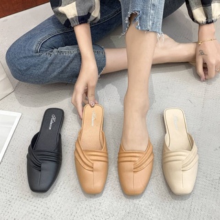 ภาพหน้าปกสินค้ารองเท้าคัชชู แบบเปิดส้น รองเท้าแตะแฟชั่นเกาหลี สีพื้น ดีไซน์น่ารัก น้ำหนักเบา D1 ที่เกี่ยวข้อง