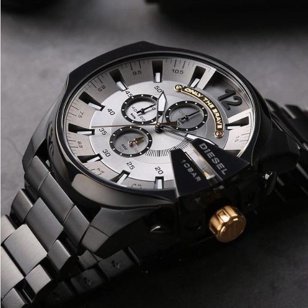 สด-ผ่อน-นาฬิกา-dz4479-กล่องแบรนด์-new-diesel-timeframes-mega-chief-grey-black-chronograph-quartz-mens-watch