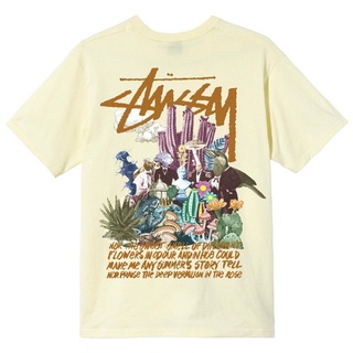 เสื้อยืดผ้าฝ้ายพิมพ์ลาย พร้อมส่งเสื้อยืดแขนสั้นพิมพ์ลาย Stussy Psychedelic Disorder สไตล์ย้อนยุค