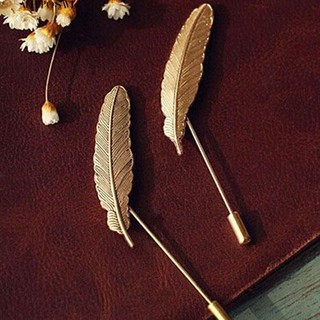🦋 ALE 🦋 Feather Brooch Pins Collar Suit Stick Breastpin Lapel Pin