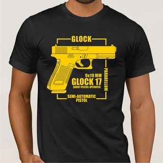 [S-5XL] เสื้อยืดผ้าฝ้าย พิมพ์ลาย Glock 17 แฟชั่นสําหรับผู้ชาย และผู้หญิง