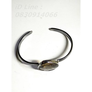 Sale กำไล Smoky quartz สโมคกี้ควอตซ์ ตัวเรือนเงินแท้ 92.5