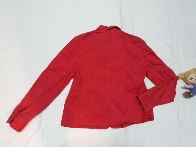 เสื้อแจ็คเก็ตเสื้อคลุมแขนยาวสีแดง-jonesnew-yorksport