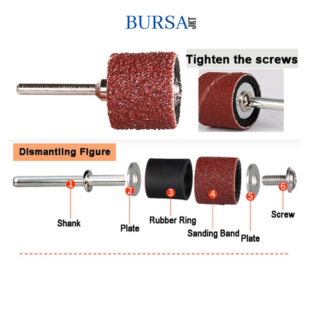 MANDREL AXLE SHAFT 2.35 MM ROUND SANDING DRUM GRINDING SHAFT 12.7 MM ...