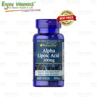 Puritan’s Pride Alpha Lipoic Acid ALA 300 mg 60 Rapid Release Capsules (Exp.01/2026)