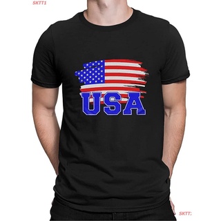 Cool69 เสื้อ ผู้ชาย สไตล์ เกาหลี เสื้อผู้ชายเท่ๆ SKTT1 เสื้อยืดผู้ชาย American Flag Tank Tops For Mens Patriotic Shirt U