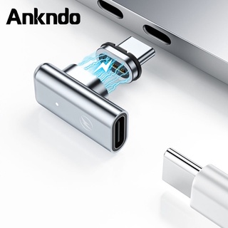 Ankndo อะแดปเตอร์แปลงข้อมูล แม่เหล็ก 100W USB C 24Pins PD ชาร์จเร็ว Type USBC