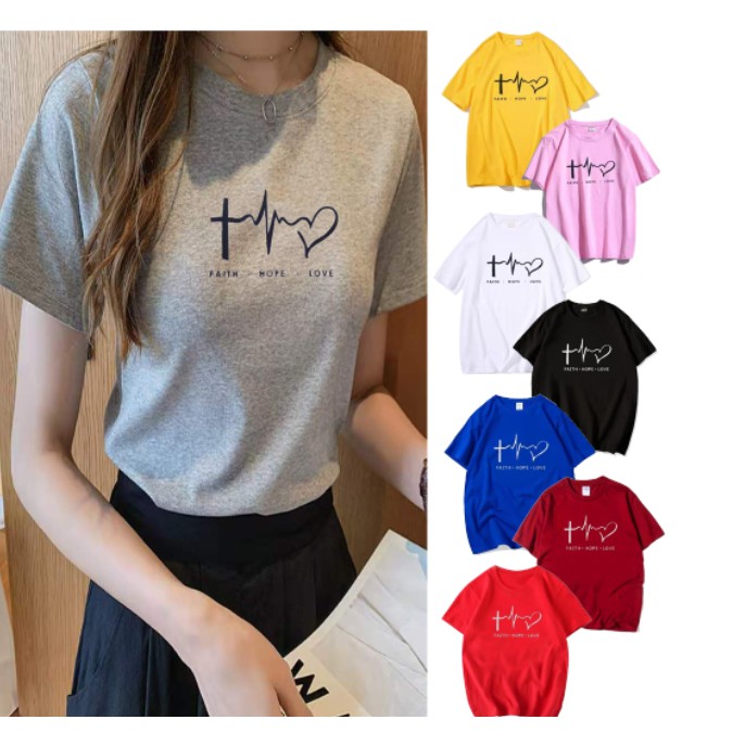 พร้อมส่ง-jesus-christian-faith-tshirt-unisex-fashion-faith-hope-love