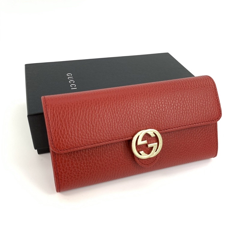 Gucci interlocking Flap wallet ของแท้100% [ส่งฟรี] | Shopee Thailand