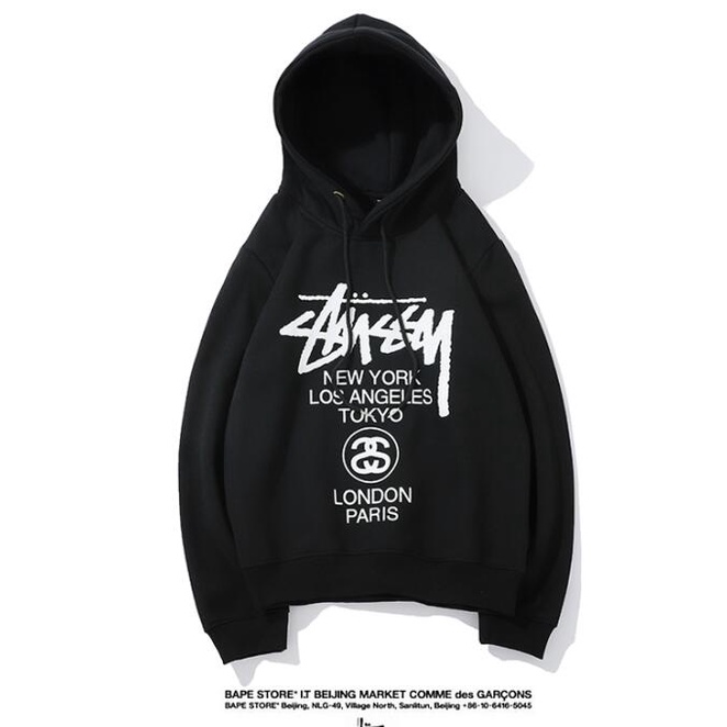 เสื้อกันหนาว-มีฮู้ด-ผ้าฝ้าย-พิมพ์ลาย-stussy-แฟชั่นสําหรับผู้ชาย-และผู้หญิง