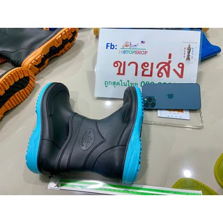 ภาพขนาดย่อของภาพหน้าปกสินค้ารองเท้าบู๊ทสั้น 7นิ้ว  นิ่ม พื้นสี Rubber Rain Shorty Boots บู๊ตกันฝน บูทตลาดสด A-555 จากร้าน 168topshop บน Shopee