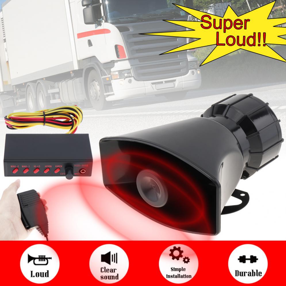 ราคาและรีวิวแตรเสียงไซเรน 12v Car Horn 5 Tone 100 W Pa ลําโพง Megaphone Loud สําหรับรถยนต์เรือ