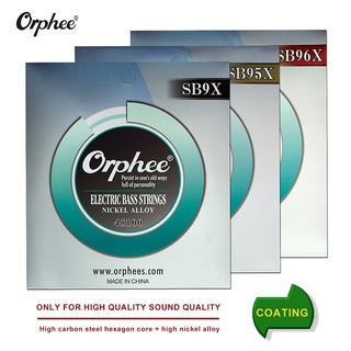 Orphee SB9X SB95X SB96X สายกีตาร์ไฟฟ้า เบส นิกเกิลอัลลอย 4 5 6 สาย 1 ชุด