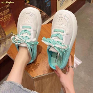 ❤จัดส่งทันที❤ระเบิดเปลี่ยนสีไล่โทนสีลูกกวาด Baotou รองเท้าแตะครึ่งผู้หญิง 2022 ใหม่แฟชั่นทุกการแข่งขันหนาด้านล่างเพิ่มคว