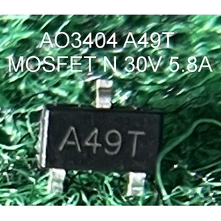 สินค้า MOSFET 3 ขา AO3404  A49T , AO3413  ADCV ADYV ADZV ADDV ,  AO3400A  A09T A01TF , Fet AO จำนวน 1 ตัว