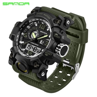 SANDA 742 Military Mens Watches Top Brand Luxury Waterproof Sport Watch Men S Shock Quartz Watches Clock Relogio Mascul