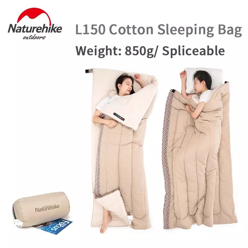 ภาพหน้าปกสินค้าNaturehike ถุงนอน ผ้าฝ้าย รุ่น L150 น้ำหนักเบา พกพา สะดวก ใช้เป็นผ้าห่มได้