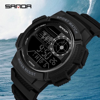 Sanda 385 Mens Watches Smart Digital Clock Waterproof 50m Electronic Watch Diving Swimming Sport Wristwatches relogio m