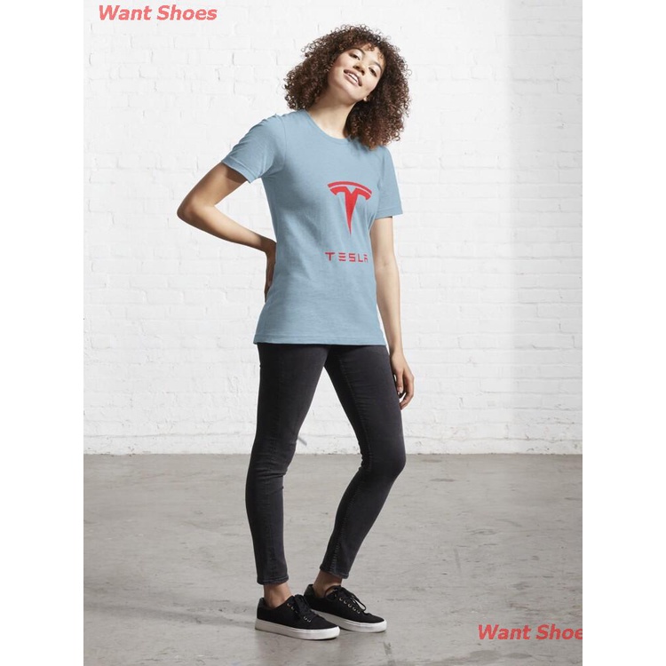ผ้าฝ้าย-100-เสื้อยืดลำลอง-tesla-t-shirt-essential-t-shirt-mens-womens-t-shirtss-3xl