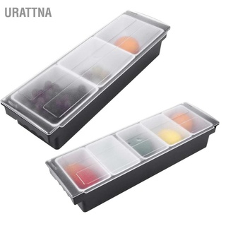 URATTNA Seasoning Box with Lid Bar Condiment Holder Fruit Case Dispenser Milk Tea Shop Accessory