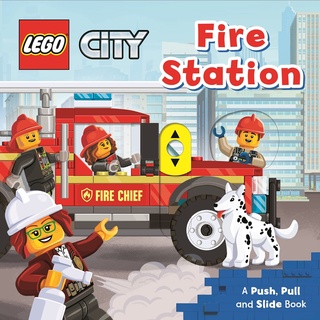 หนังสือนิทานภาษาอังกฤษ LEGO FIRE STATION: A PUSH, PULL AND SLIDE BOOK