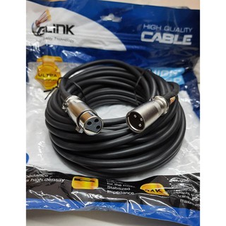 CABLE MICROPHONE M/F สายต่อความยาวไมค์ 10 เมตร เป็นหัวผู้เมีย  คุณภาพดี สัญญานดี เส้นใหญ่ แข็งแรงทนทาน