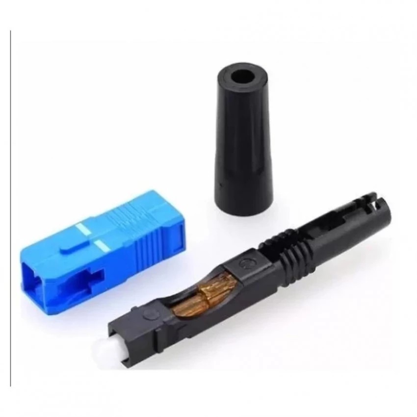 10-pcs-sc-tele-grade-optic-fiber-quick-connector-upc-fast-connector-single-mode-ftth-sc-adapter-blue-intl-blue