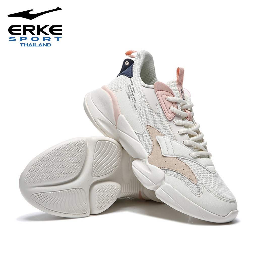 erke-ray-trendy-สี-cream-white-pink-รองเท้าผ้าใบ-สำหรับผู้หญิง