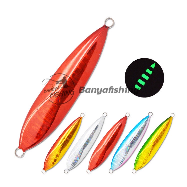 เหยื่อจิ๊กกิ้ง-เหยื่อจิ๊ก-เรืองแสง-jigging-80-100-130g-แคส-ตกปลาเก๋า-ปลาอินทรี-เหยื่อตกปลา-อุปกรณ์ตกปลา-งานทะเล