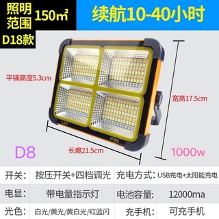 ภาพขนาดย่อของสินค้าไฟโซล่าเซล Solar Light LED แสงสีขาว โซล่าเซลล์ สปอตไลท์ D8 D7 D6