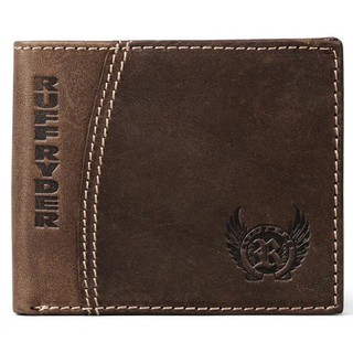 Fin 1 กระเป๋าเงิน กระเป๋าหนังแท้ Genuine Leather Wallet - Ruff Ryder 1728 (Coffee)