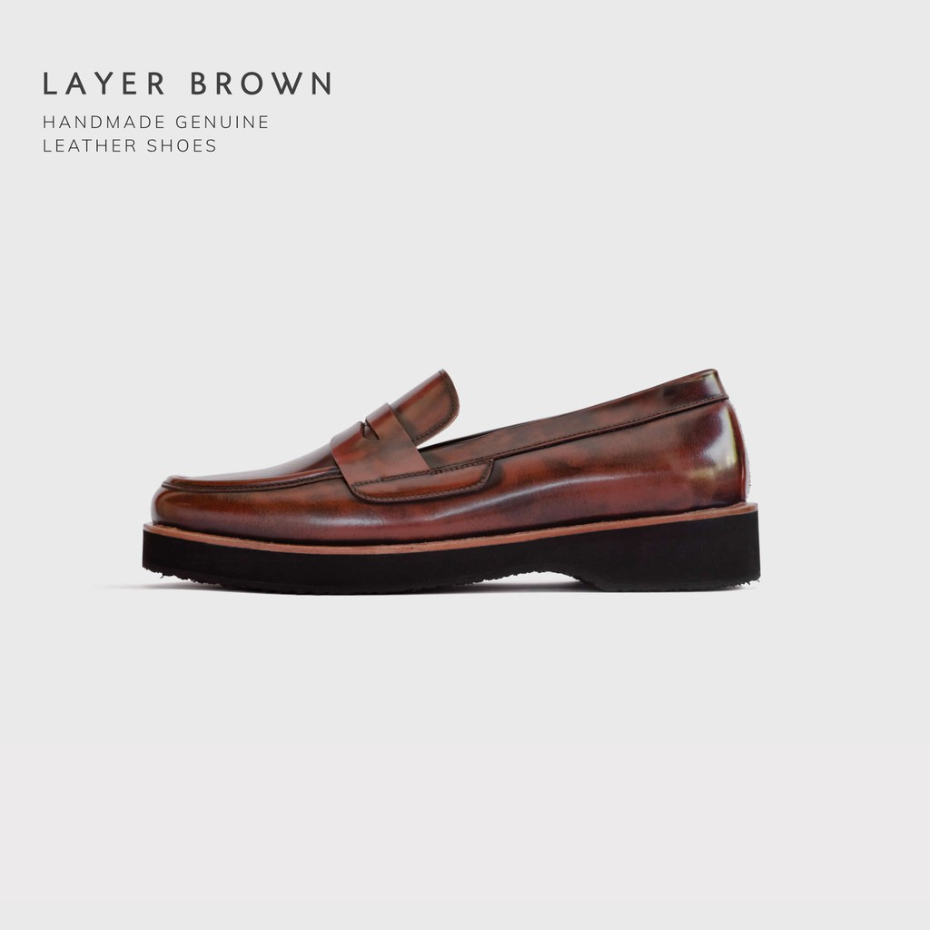 ราคาและรีวิวKEEPROAD Loafers รุ่น Layer Brown รองเท้าหนังแท้ ใส่ได้ทั้งผู้ชาย ผู้หญิง