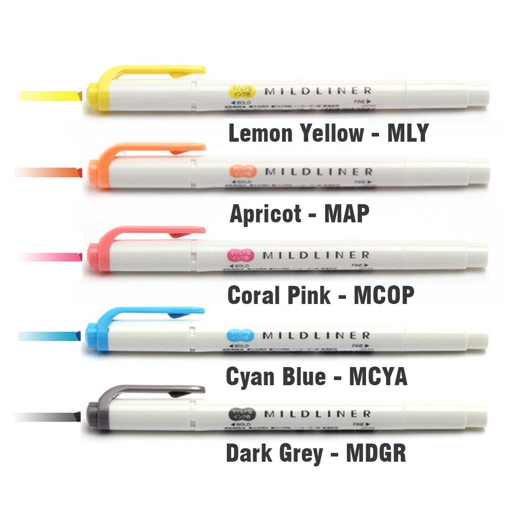 ปากกาไฮไลท์-2-หัว-mildliner-สี-pastel-นำเข้าจากญี่ปุ่น-set-2-สีใหม่ล่าสุด-new