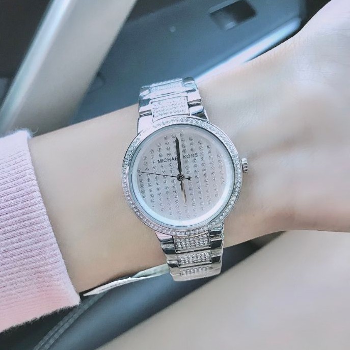 สด-ผ่อน-นาฬิกา-mk-สีเงิน-michael-kors-mk3984-womens-gabbi-stainless-steel-glitz-watch